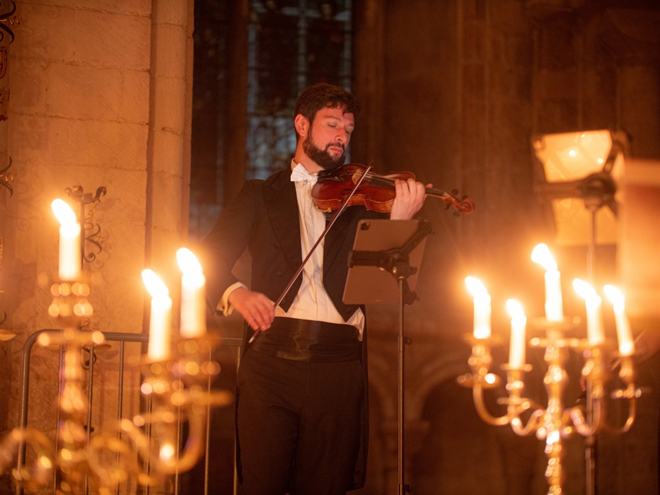 Official artwork for Vivaldi's Four Seasons and The Lark Ascending by Candlelight
